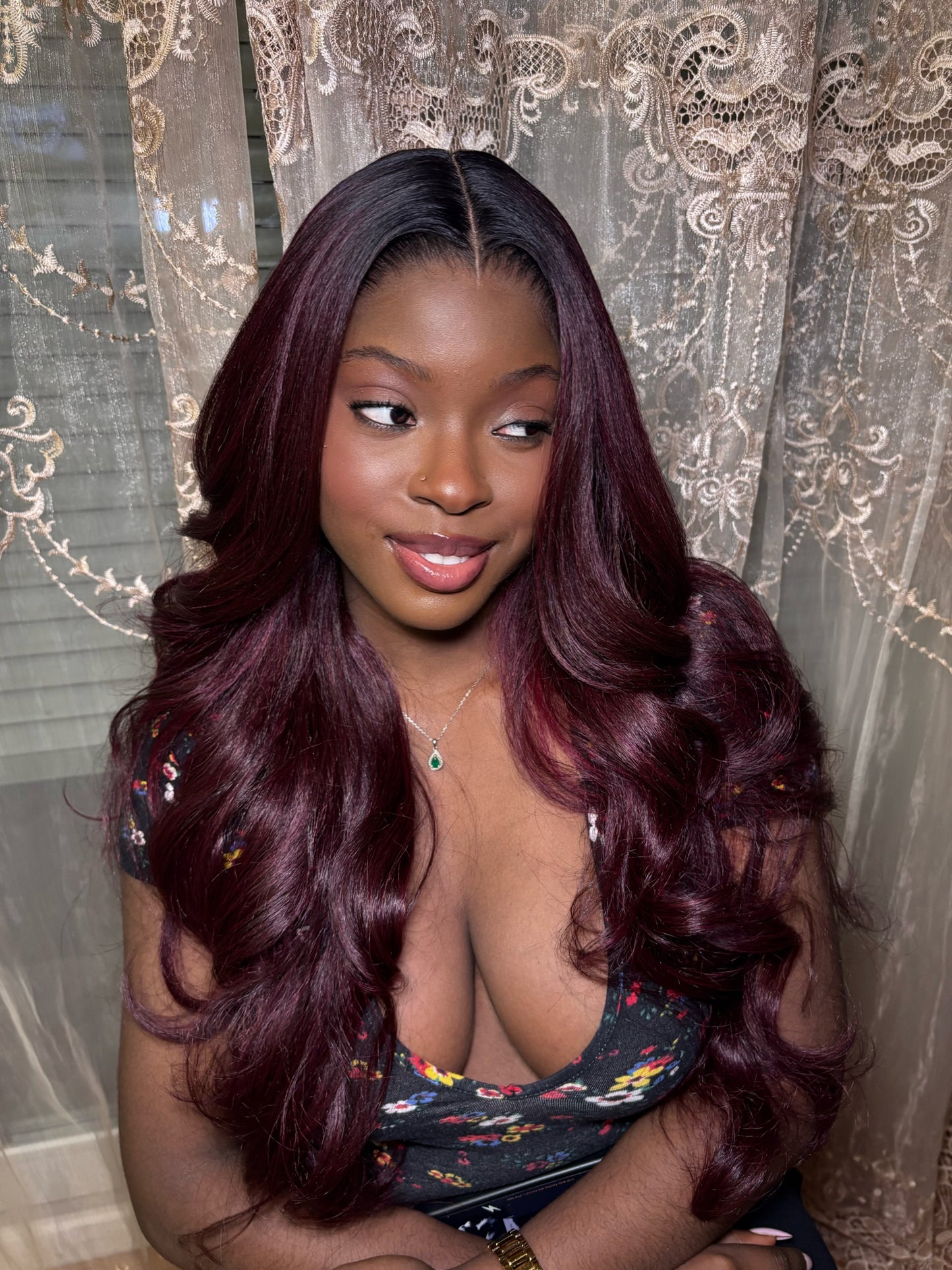 TONIA-swiss lace T-part